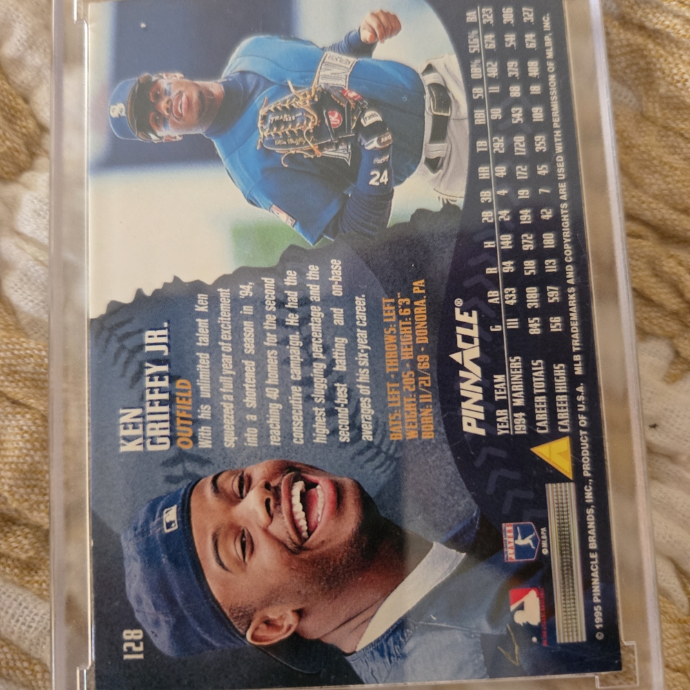 Baseball Trading Card with Pink Bubble - Picture 3 of 3